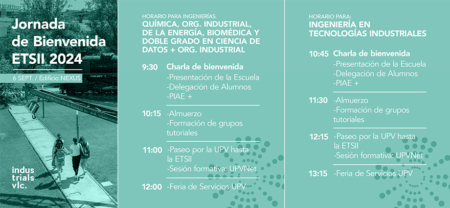 Horario de la Jornada de Bienvenida ETSII
